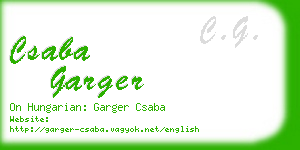 csaba garger business card